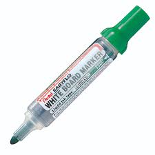 MARKER PENTEL WHITEBOARD EASYFLO CHISEL POINT GREEN INK