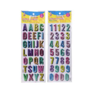 ART SUPPLIES EMBOSSED STICKERS INOPP BAG WITH BACK CARD PACKIN