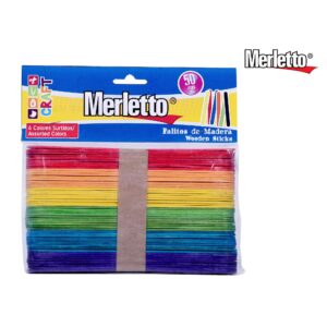 ART SUPPLIES JUMBO COLORED WOOD STICKS 50PCS