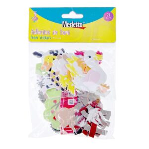 ART SUPPLIES 29PCS FOAM STICKERS IN 2 OF OPP BAG WITH HEADER