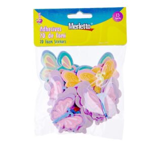 ART SUPPLIES 15PCS 3D FOAM STICKERS IN OPP BAG WITH HEADER