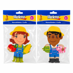 ART SUPPLIES MERLETTO FOAM SHAPES IN OPP BAG WITH HEADER CARD