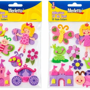 ART SUPPLIES MERLETTO FOAM STICKERS ON PET SHEET 3D