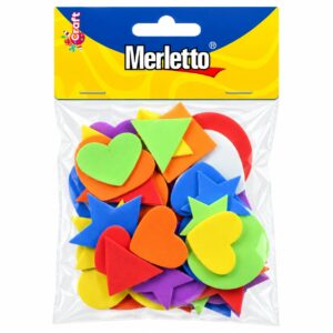 ART SUPPLIES MERLETTO FOAM STICKERS (SHAPES) 60PCS